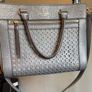 Kate Spade Perforated Gray Satchel
